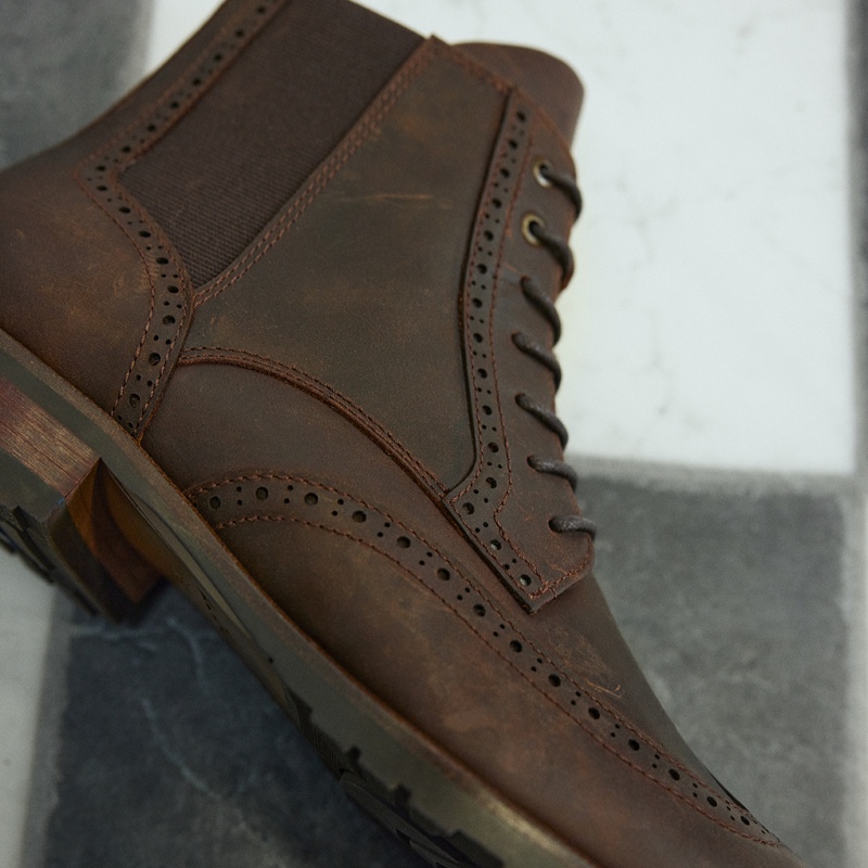 Botas con Cordones Aldo Salinger Hombre Marrom | QJW389564